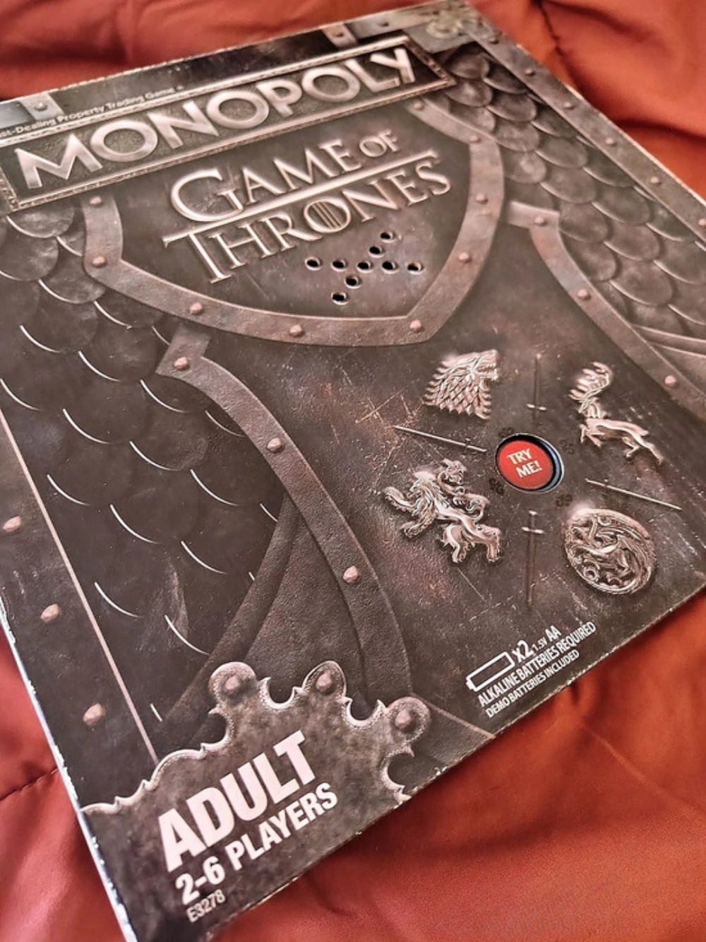 Collectors Monopoly Game of Thrones Board Game Adult 2-6 Players